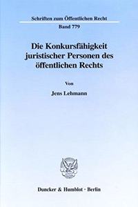 Die Konkursfahigkeit Juristischer Personen Des Offentlichen Rechts