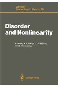 Disorder and Nonlinearity