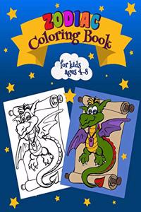 Zodiac Coloring Book For Kids Ages 4-8