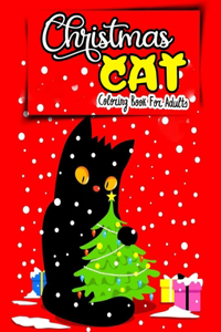 Christmas cat coloring book for Adults