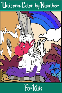 Unicorn color by number for kids