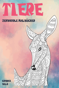 Zendoodle Malbücher - Großes Bild - Tiere