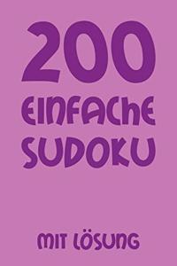 200 einfache Sudoku mit Lösung