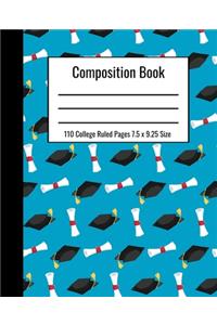 Composition Book 110 College Ruled Pages 7.5 x 9.25 Size