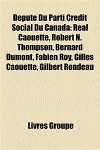 Depute Du Parti Credit Social Du Canada