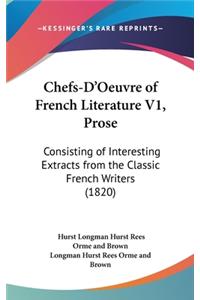 Chefs-D'Oeuvre of French Literature V1, Prose