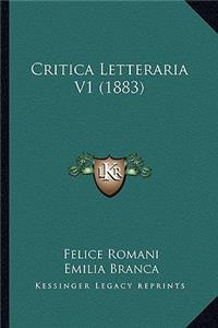 Critica Letteraria V1 (1883)