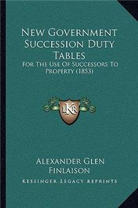 New Government Succession Duty Tables