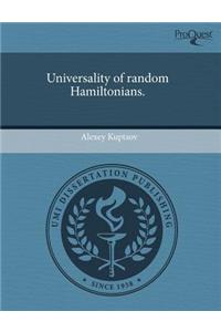 Universality of Random Hamiltonians