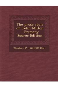 The Prose Style of John Milton