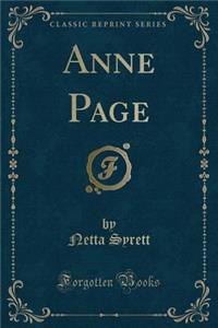 Anne Page (Classic Reprint)