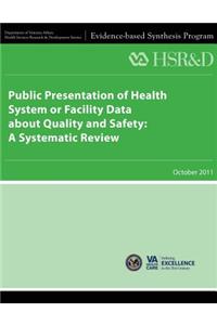 Public Presentation of Health System or Facility Data About Quality and Safety