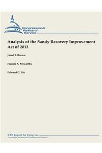 Analysis of the Sandy Recovery Improvement Act of 2013