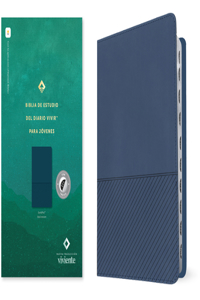 Biblia de Estudio del Diario Vivir Para Jovenes Ntv (Sentipiel, Azul Oscuro, Indice, Letra Roja, Habilitada Para Filament)