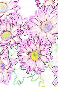 Illustration of Pretty Pink & Purple Flowers Journal