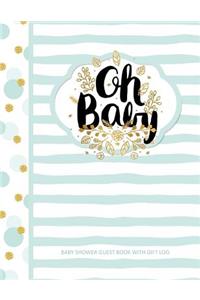 Baby Shower Guest Book with Gift Log