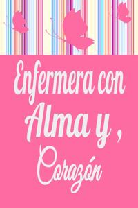 enfermera con alma y corazon, mariposa cuaderno bonito, diario, planificador, accesorio, bloc notas personal con papel rayado de 120 páginas