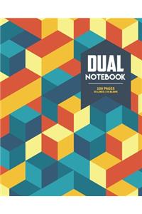 Dual Notebook 100 Pages 50 Lined / 50 Blank