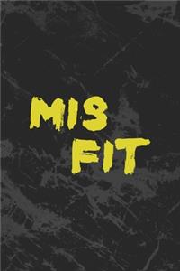 Misfit: Misfit Notebook Journal Composition Blank Lined Diary Notepad 120 Pages Paperback (Marbel)