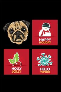 Happy holiday holly jolly hello winter