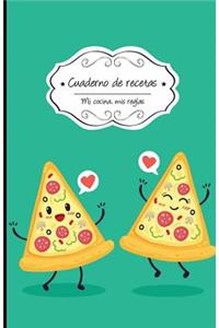 Cuaderno de recetas en blanco
