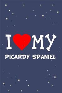 I Love My Picardy Spaniel Dog Breed Journal Notebook