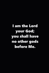 Religious Journal 1st Commandment Modern Black White