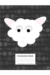 Composition Book 100 Sheets/200 Pages/8.5 X 11 In. Wide Ruled/ Sheep