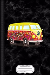 Peace and Love Hippy Van Composition Notebook