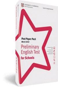 Past Paper Pack March 2010 Preliminary English Test for Schools Exam Papers and Teachers' Booklet with Audio CD