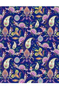 My Big Fat Bullet Journal Paisley Pattern on Navy