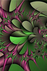 Stunning Green and Pink Fractal Journal