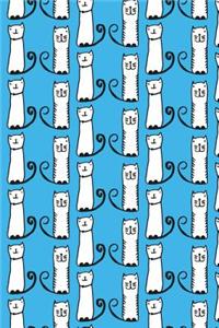Journal Notebook For Cat Lovers Funny Tall Cats Pattern 3