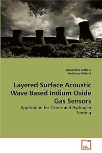 Layered Surface Acoustic Wave Based Indium Oxide Gas Sensors