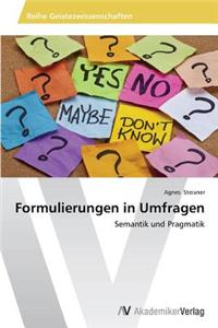Formulierungen in Umfragen