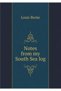 Notes from My South Sea Log
