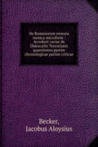 DE ROMANORUM CENSURA SCENICA MICROFORM