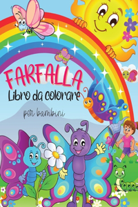 Farfalla libro da colorare per bambini
