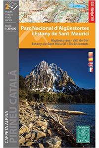 Aiguestortes pn/Sant Maurici map and hiking guide