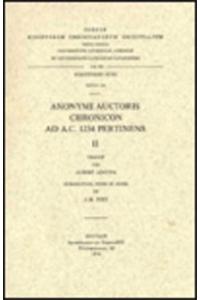 Anonymi Auctoris Chronincon AD A.C. 1234 Pertinens, II