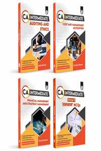 PW CA Intermediate Group 2 Cost & Management Accounting, Financial Management & Strategic Management, Auditing & Ethics, Ramban MCQ's Combo Set of 4 Books For May & Sep 2025 Exams 4th Edition