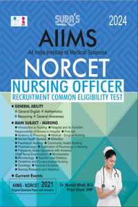 SURA`S AIIMS NORCET Nursing Officer Common Eligibility Test Exam Book Guide English 2024