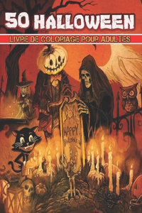 50 Halloween Livre De Coloriage Pour Adultes