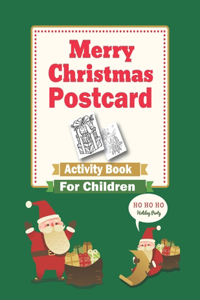 Merry Christmas Postcard Activity Book for Children
