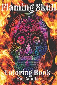 Flaming Skull Coloring Book For Adults
