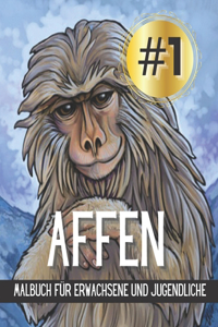 Affen Malbuch für Erwachsene und Jugendliche