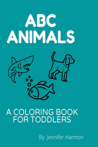 ABC Animals - A coloring book for toddlers