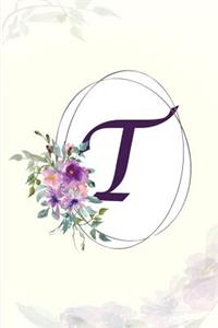 T - Monogrammed Gratitude Journal