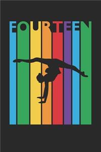 Gymnastics Notebook for 14 Year Old Boys and Girls - Colorful Gymnastics Journal - 14th Birthday Gift for Gymnast Diary