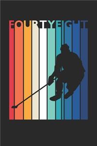 Hockey Notebook for 48 Year Old Women and Men - Vintage Hockey Journal - 48th Birthday Gift for Hockey Player Diary
